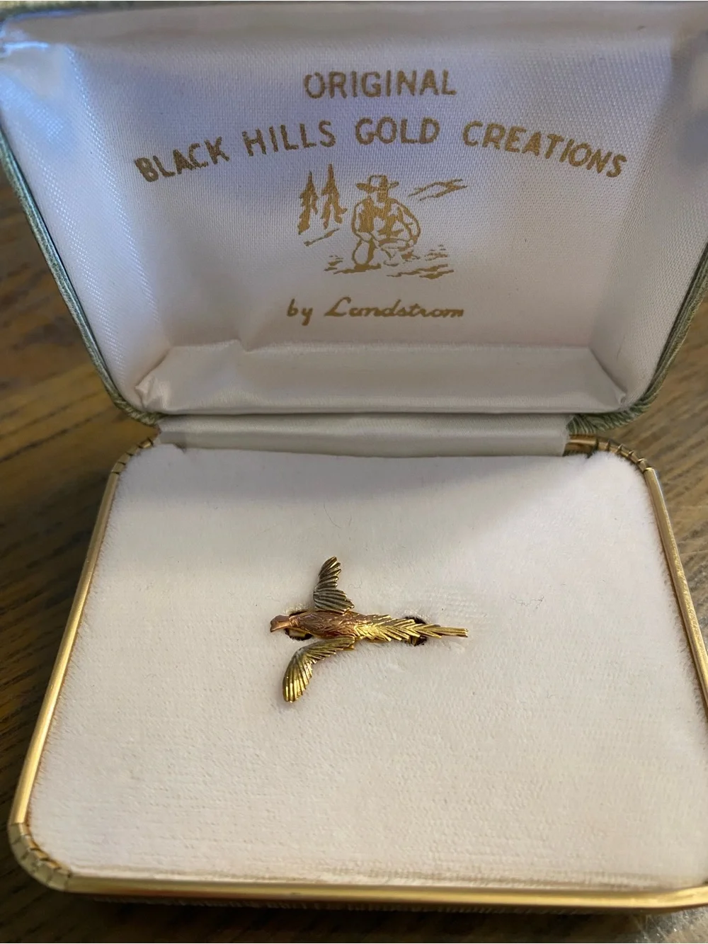 Black Hills Gold Creations Gold Pheasant Lapel Pin by Landstrom